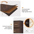 thumbnail image 5 of Pellebant  Fabric Wide Dresser Storage Tower with 9 Drawers Brown Medium Wood, 5 of 7