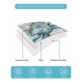 thumbnail image 5 of Quilts Twin XL Size, Teal Coastal Crab Soft Comforter Bedding Set for Bed, Vintage Summer Beach Nautical Coral Lightweight Quilted Bedspread with Pillow Cover(2 Pieces) for All Season, 68x98 Inch, 5 of 6