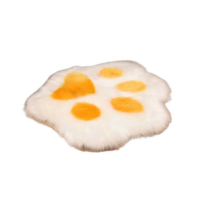 Moyic Alfombra de felpa con forma de huella de Animal, moda para el hogar, Hotel, dormitorio, oficina, sala de estar, dormitorio, sofá, mesita Decoración del hogar Blanco 90x76cm Moyic HA071918-11