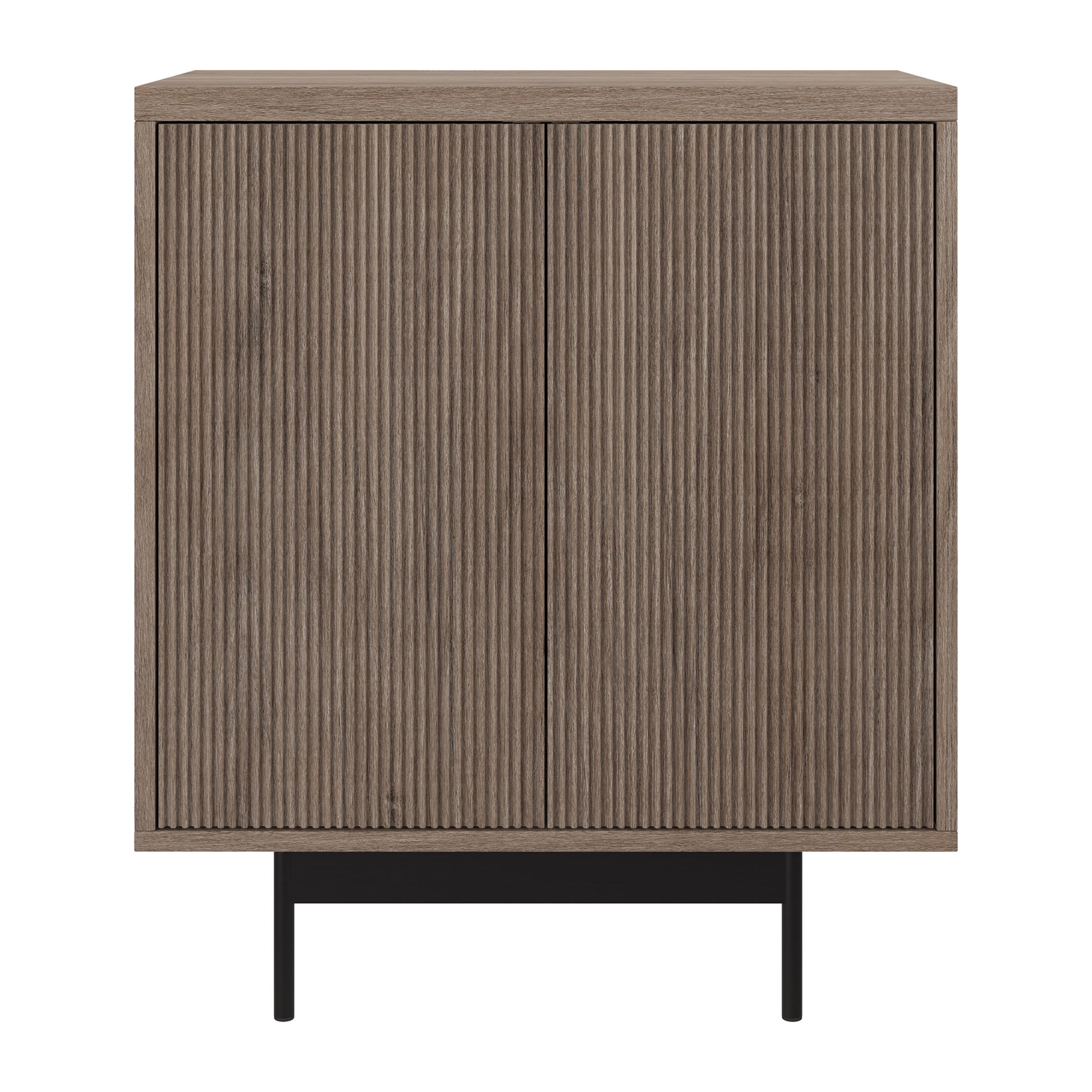 Evelyn&Zoe Modern/Contemporary 28" Wide Antiqued Gray Oak Accent Cabinet