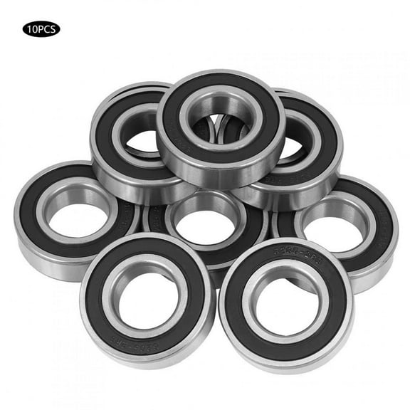 Durlclth Rodamientos de motor-10 Piezas de rodamiento de Bolas 6205-2RS Cubierta de Goma de Alta Velocidad para Motores mecánicos/automotrices