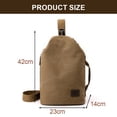 thumbnail image 2 of Hukapapa Nuevo bolso de lona para el pecho, bolso de pecho diagonal de gran capacidad para viajeros masculinos, marrón, 2 of 5