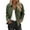 Green, variant on Ashirexll Winter Coats for Women, Womens Fleece Coats, Cropped Trench Coat with Classic Collar and Checkered Lining