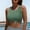 F-511Army Green, variant on Women's Swimsuit Top Sleeveless Solid Color Tie Knot Front High Neck Tank Crop Top Bikini For Beach Pool,Army Green,S