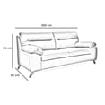 thumbnail image 4 of Sala de Piel Genuina Sofá y Love Seat ConfortoPiel Isabela Azul, 4 of 5