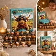 thumbnail image 6 of Highland Cow Advent Calendar, Open One Mini Cattle Figurine Each Day, 24‑Day 3D Christmas Countdown Calendar, Collectible Mini Figurines for Holiday Home Decor, 6 of 8
