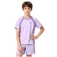 thumbnail image 5 of Sentuca Girls Athletic Outfit Sets Short Sleeve Crewneck T Shirts and Shorts Kids Clothes Summer Outfits Size 7-8 Years, 5 of 7