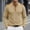 Beige, variant on LMOIPLI Men's Casual Fashion Long Sleeve Shirts Waffle Knit Band Collar Tops Color Block Henley Patchwork Pullover Coffee M