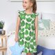 thumbnail image 4 of Fotbe Green Leaves Vestido de Dormir para Niñas de 3 a 10 Años, Mangas Cortas, Estilo Princesa, Pijama Camisón con Mangas Voladas-X-Large, 4 of 6