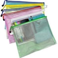 thumbnail image 3 of 5 Pcs Plastic Wallets A4 File Folder Document Zipper Bags A4 Zip Bag, 3 of 5