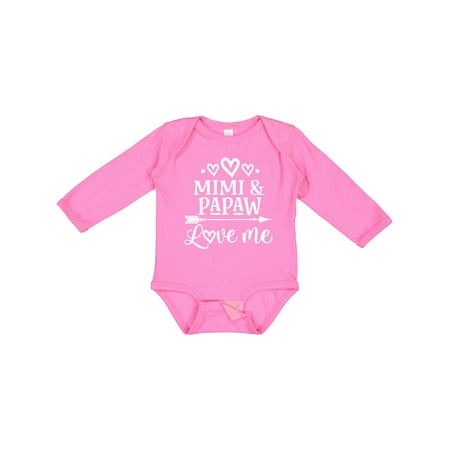 

Inktastic Mimi and Papaw Grandchild Gift Baby Boy or Baby Girl Long Sleeve Bodysuit