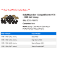 thumbnail image 2 of Body Mount Set - Compatible with 1978 - 1980 GMC Jimmy 1979, 2 of 2