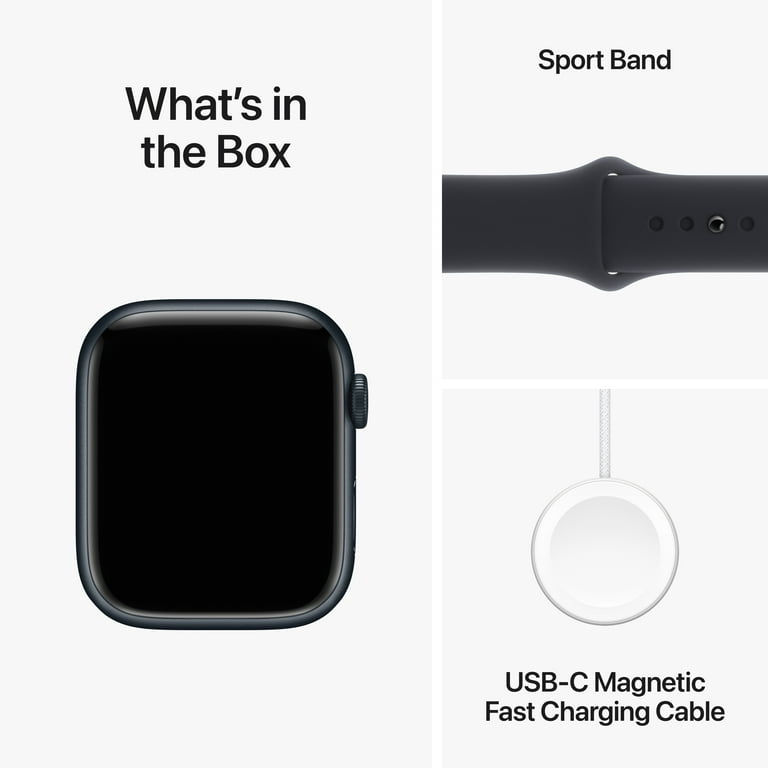 Apple Watch Series 9 [GPS 45mm] Smartwatch with Midnight Aluminum Case with  Midnight Sport Band M/L. Fitness Tracker, Blood Oxygen & ECG Apps