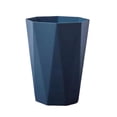 thumbnail image 3 of Cubo de basura pequeño, contenedor de basura, cesto de papel, cubo de basura para dormitorio universitario, hogar azul, 3 of 7