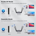 thumbnail image 3 of Quanlity100 Wireless Router 1200Mbps, Dual Band 5GHz+2.4GHz WiFi 5 Router with 1000Mbps WAN/LAN, Long Range Coverage for Home & Office, Supports Router/Access Point/Repeater Mode, 3 of 12