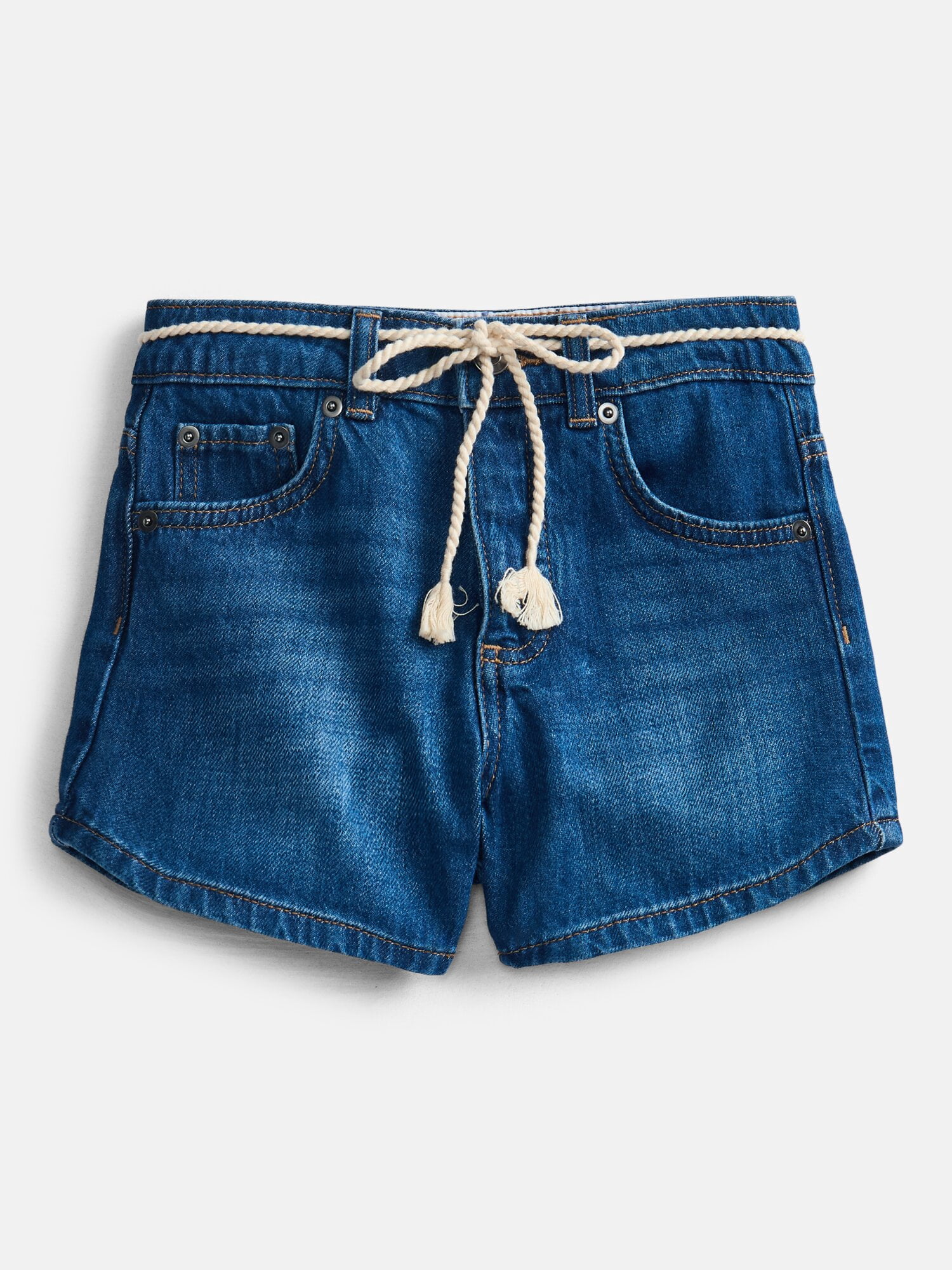 Weekend Academy Girls Denim Shorts with Tie Cord, Sizes 4-18