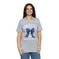 thumbnail image 4 of Women's Gray Dallas Cowboys Cheerleaders Sweetheart Bow T-Shirt, 4 of 5