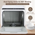 thumbnail image 5 of Garvee Portable Dishwasher Countertop with 5 Programs, Dishwasher Machine W/Built-in Water Tank, High Temperature & Air Dry Function for RVs, Apartments, White, 5 of 8
