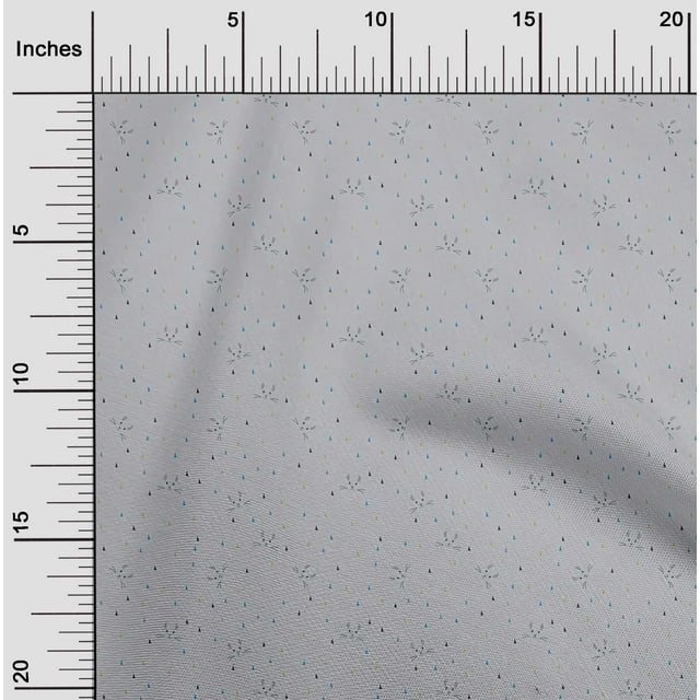 oneOone Polyester Lycra Fabric Triangle & Cat Face Animal Fabric Prints by Yard 56 Inch Wide