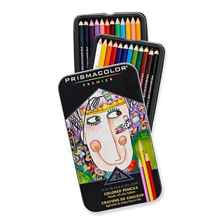 Prismacolor Premier Soft Core Colored Pencils, Assorted Colors, Set of 24
