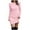 Pink, variant on Wancir Women's Long Sleeve Ribbed Knit Casual Mini Dress Ruched Drawstring Fall Pullover Sweater Dresses S-5XL