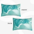 thumbnail image 2 of Picia Teal Turquoise 1 Pattern Plush Pillow Case – Soft and Cozy Cushion Cover, Hypoallergenic Throw Pillow Case for Home Decor-16"x24", 2 of 6
