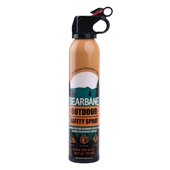 BEARBANE Bear Spray 1-Pack, 10.6oz Pepper Spray for Bears, 40ft Long Range, 6-8 Seconds Spray Duration, Outdoor Wildlife Deterrent for Hiking, Camping & Backpacking