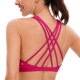 thumbnail image 1 of Sostén CRZ YOGA con tiras, escote en V cruzado, sin varillas, rosa, talla L, 1 of 3