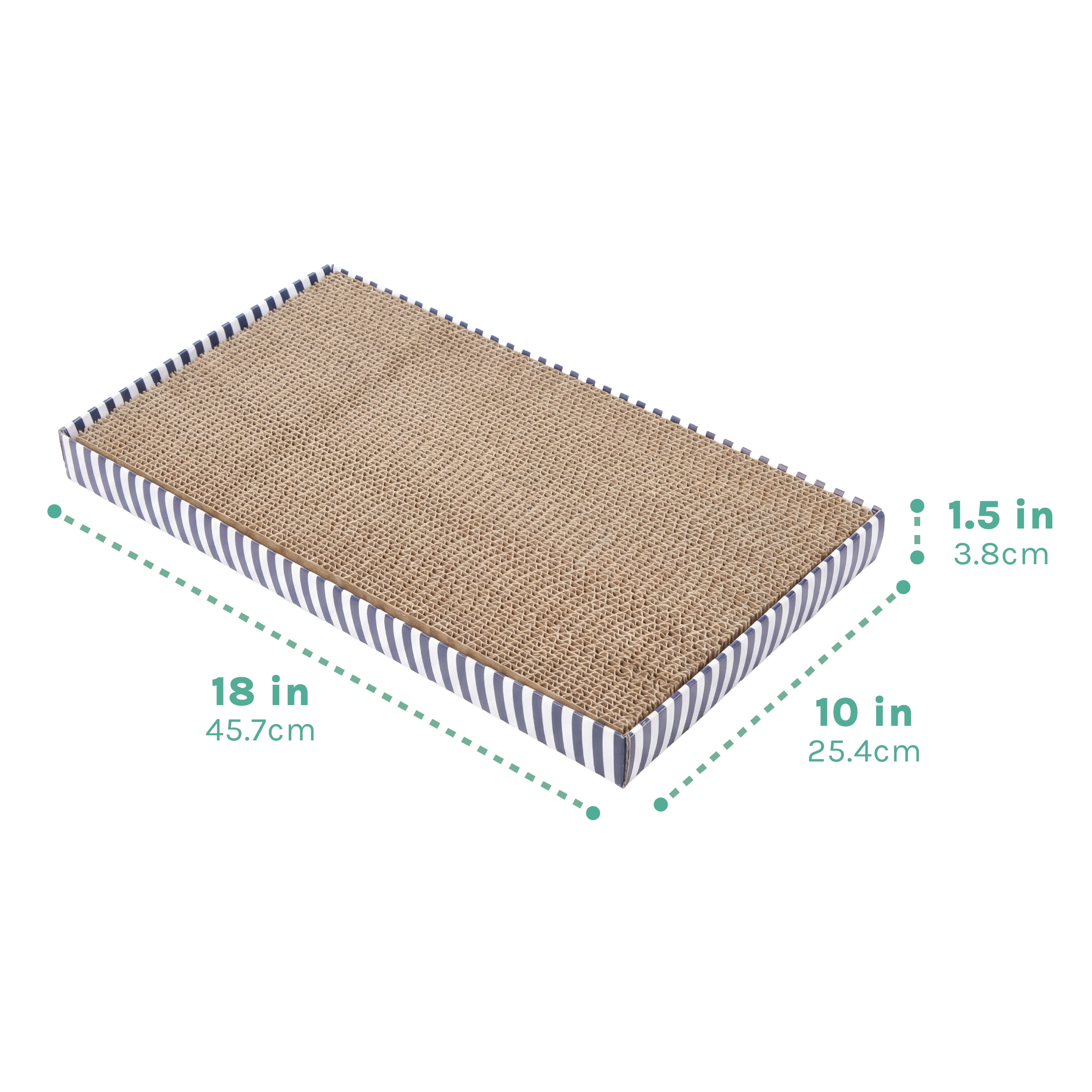 Kitty City Durable Mixed Cat Print Corrugated Cardboard Cat Scratching Pads, 3 Pack