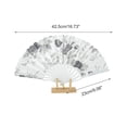 thumbnail image 2 of Unique Bargains Elegant Floral Design Folding Hand Fan Gray, 2 of 5