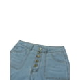 thumbnail image 5 of Seyurigaoka Women Juniors Casual Gradient Jeans, Plus Sized Button Bootcut Pants with Pockets, 5 of 10