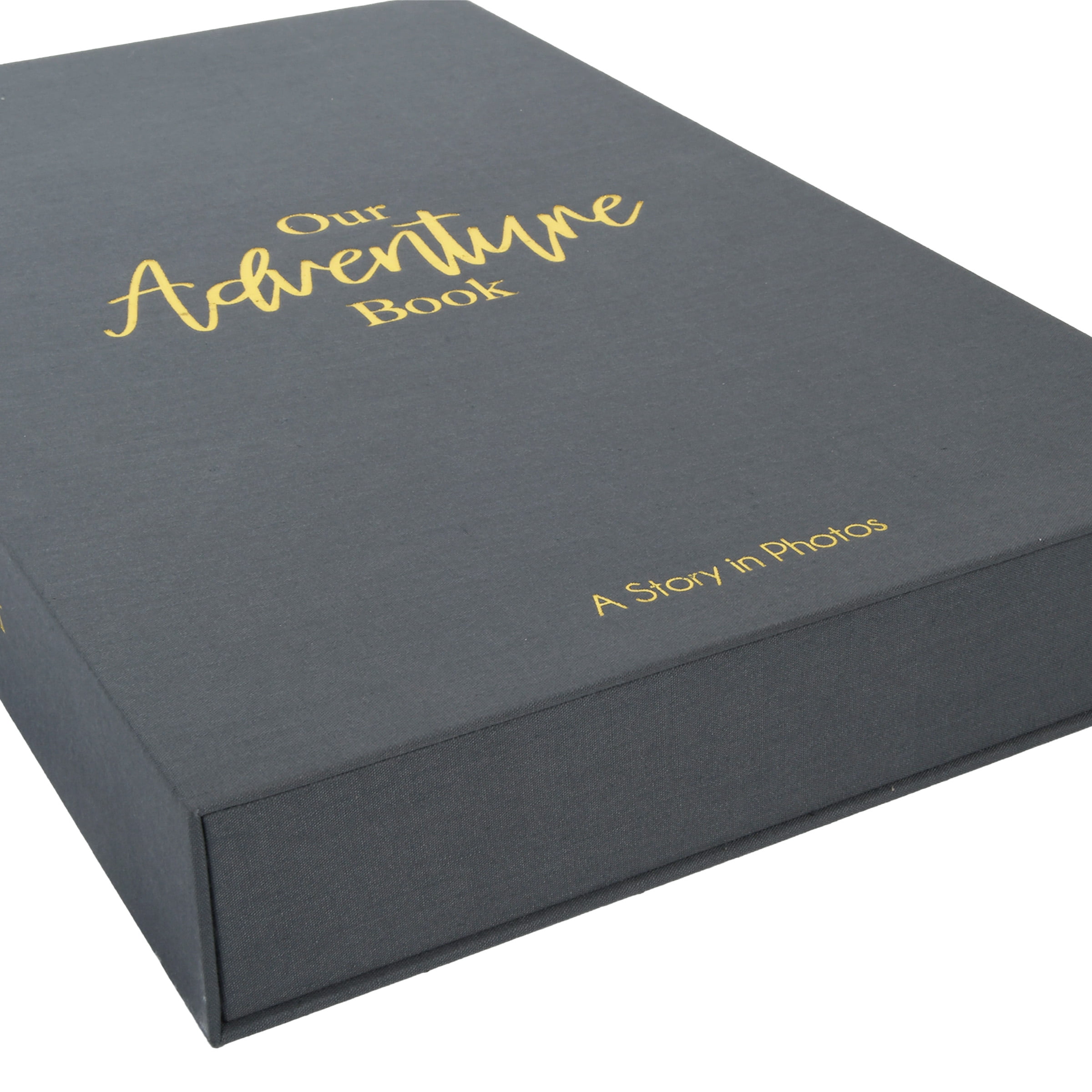 Prinz Adventure Coffee Table Linen Photo Album for 180 4x6 Photos, Gray