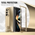 thumbnail image 5 of Allytech Galaxy Z Fold6 Case with Build-in Screen Protector, Stand Full Body Protective Bumper Anti-Scratch Camera Lens Protector Phone Case for Samsung Galaxy Z Fold6 - Gold, 5 of 7