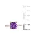 thumbnail image 4 of Everly Women's Amethyst and Diamond 10k Rose Gold Ring, 4 of 7