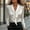 White, variant on Women's Elegant Blouse with Ribbon Detail, Long Sleeve Dressy Top for Business Casual Office, M
