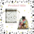 thumbnail image 4 of 50PCS Moon Star Organza Bags, 3X4 Organza Jewelry Candy Bags, Mixed Color Organza Favor Bags Gift Pouch with Drawstring for Wedding Party, 4 of 7