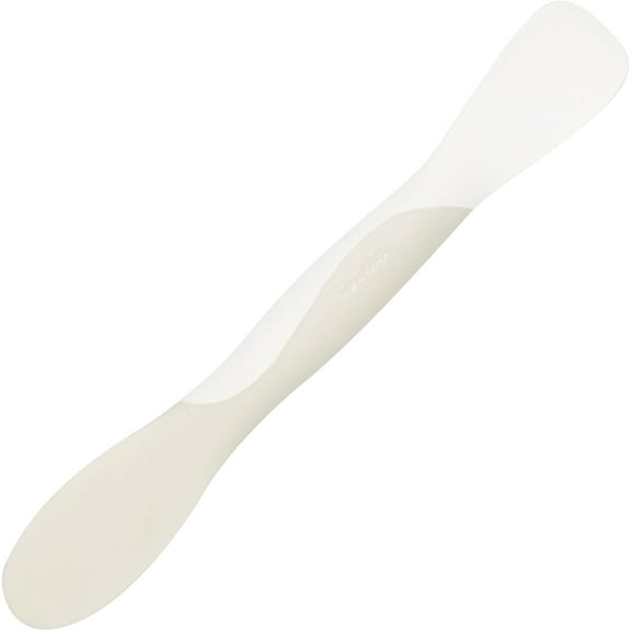 Tovolo Scoop and Spread Large Dual End Buttercream Yellow and Ivory White Silicone Sandwich Spreader Tool with Nylon Handle, BPA Free Dishwasher Safe Silicone, Nylon Tool for Spreading and Scooping