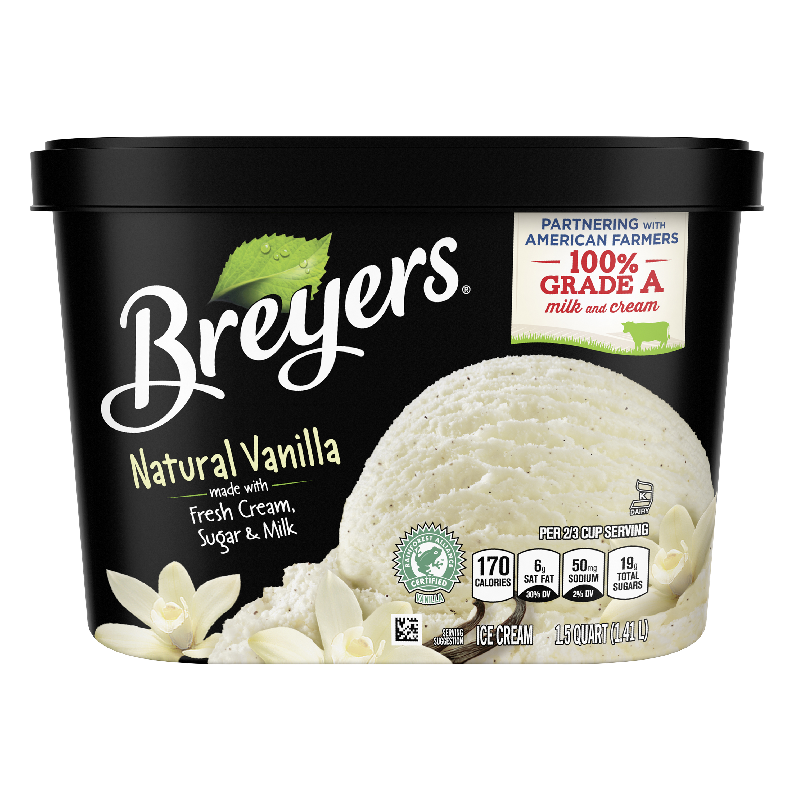 Breyers Classics Ice Cream Natural Vanilla 48 Oz Walmart 