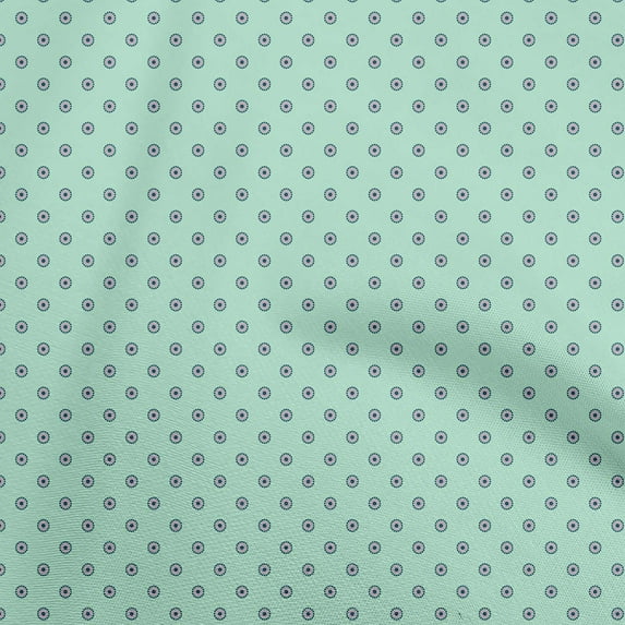 oneOone Cotton Flex Light Mint Green Fabric Florals Craft Projects Decor Fabric Printed By The Yard 40 Inch Wide
