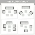 thumbnail image 2 of XIZZI Outdoor Patio Furniture Sets, 8 Pieces Outdoor Sectional wicker patio furniture with Coffee Table and Ottomans, All-Weather Waterproof Outdoor Conversation set for Garden Porch, Dark Gray, 2 of 8
