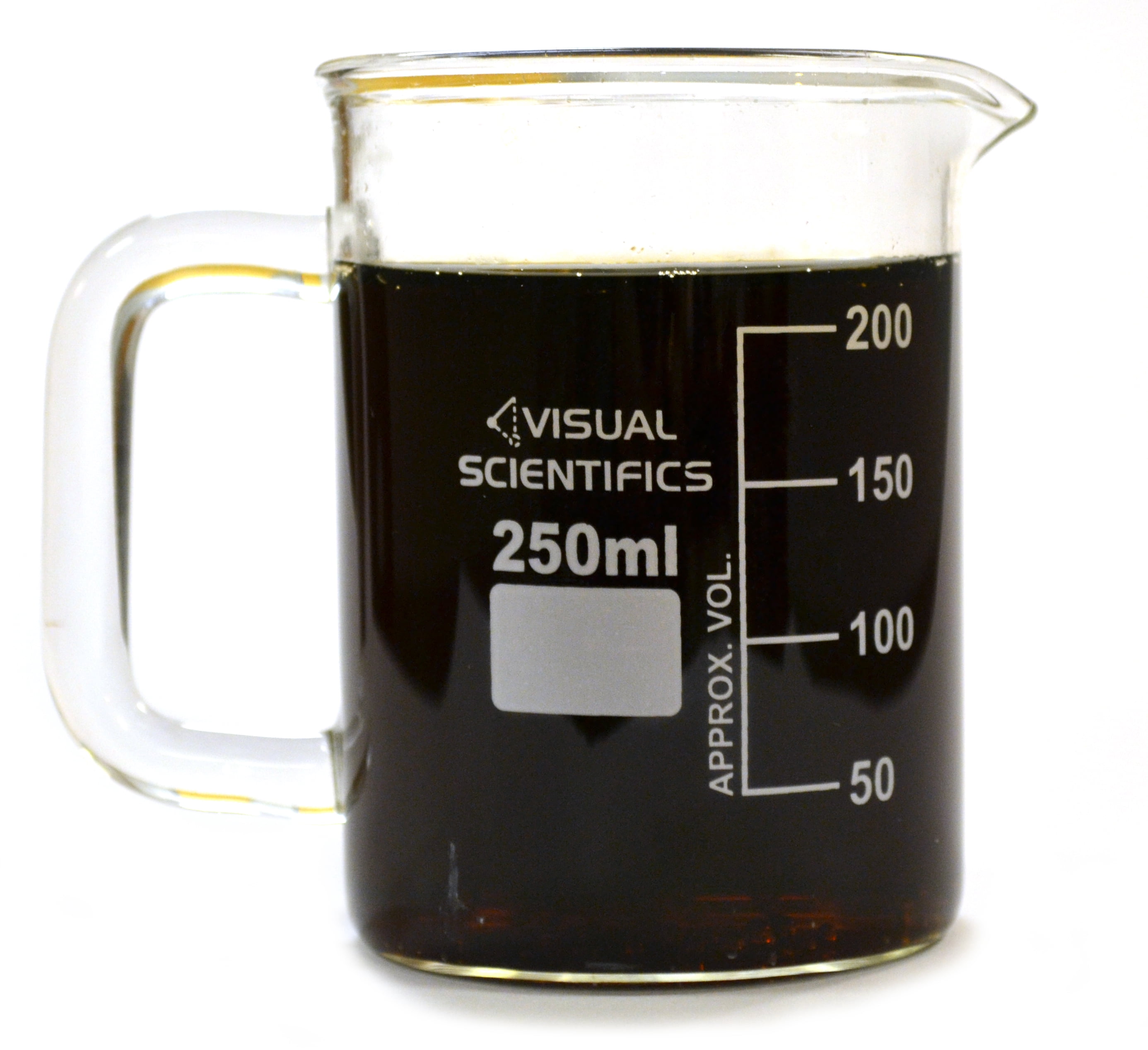 Premium Hand Crafted Beaker Mug, Thick Borosilicate Glass, 8.4oz (250mL) Capacity - Small Size - Tea or Espresso Sized