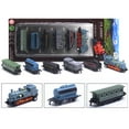 thumbnail image 4 of PENGXIANG 6 in 1 Diecast Steam Train Locomotive Carriage Pull Back Model Education Toy, 4 of 10