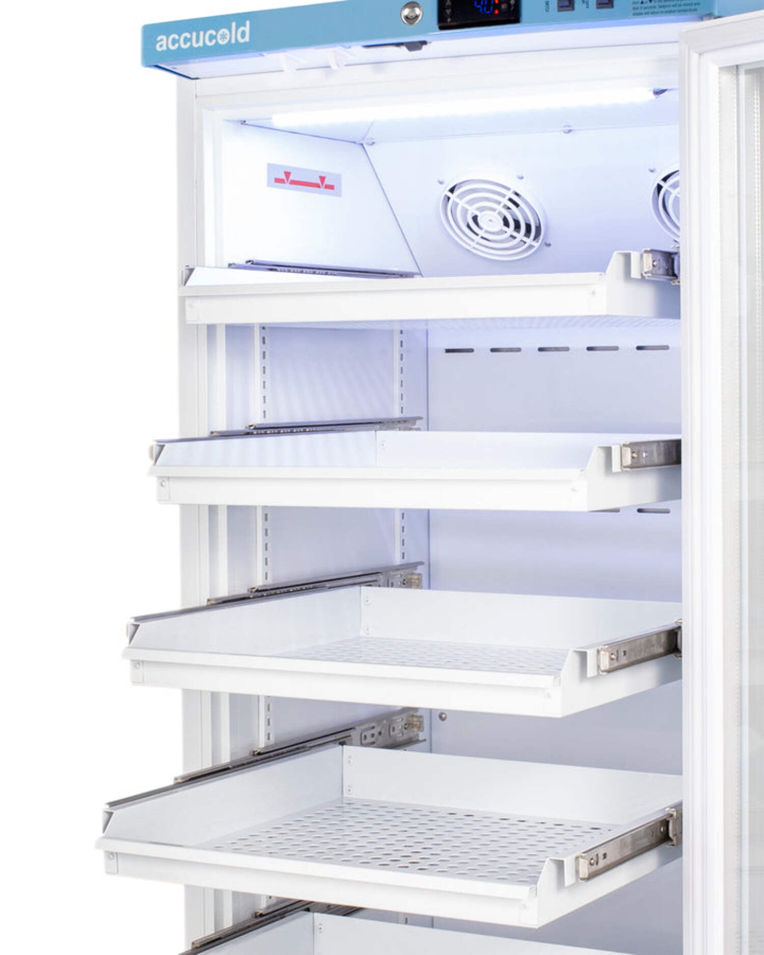 Accucold ARG15PVDR 15 Cu.Ft. Upright Vaccine Refrigerator w/ Removable Drawers, Glass Door, 2-8°C