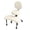 White, variant on Cross-Legged Office Chair with Wheels, Meditation Chair with Back Support, Criss-Cross Desk Kneeling Chair for Home Yoga, Adjustable Height, Rotating Footrest