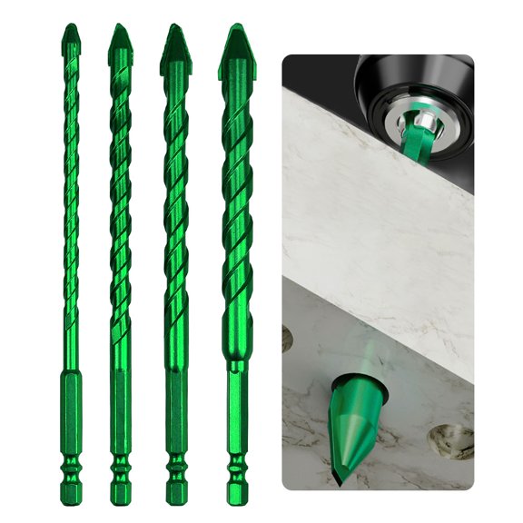 Lengthen Hoge Hardheid Excentrische Boren Hex 6,6,8,10,12MM*5pcs Concrete Drill Bit Set & Masonry Drill Bit Set, Hammer Drill Bit Set For Glass Tile Plastic Cement BrickDrill