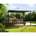 thumbnail image 4 of Palram - Canopia Palermo 3600 12' x 12' Polycarbonate/Aluminum Gazebo - Gray, 4 of 9