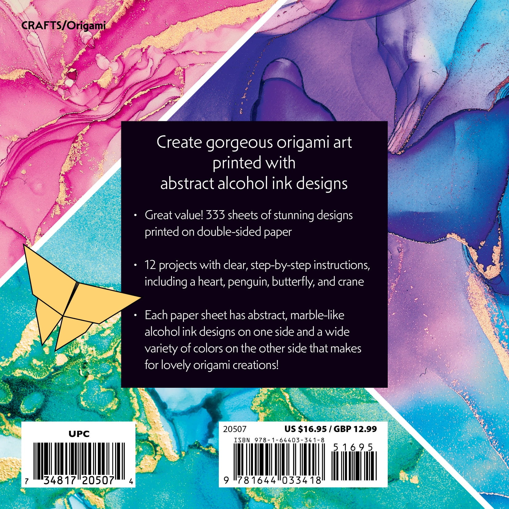 333 Origami Sheets-Alcohol Ink Designs
