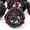 Black / Red, variant on Metal DND Dice Set - Unique Round Hollow Orb Design for Better Rolling - Beautiful Dragon Set for Role Playing Games (RPG) - Stunning D&D Dungeons and Dragons Dice (Black Red)