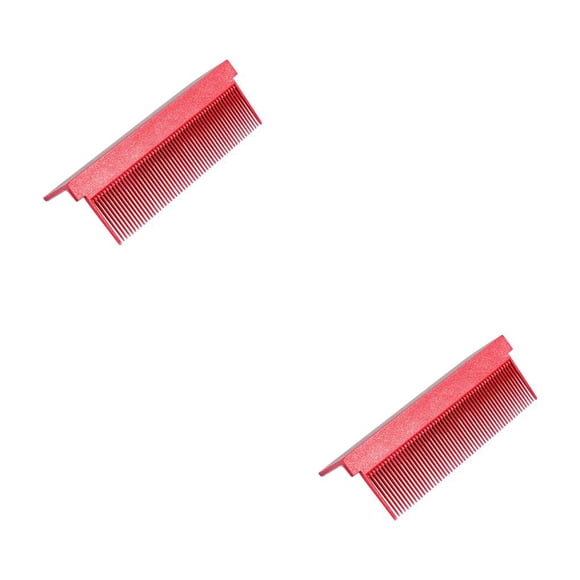 Qarigey Barber Straightening Comb Attachment Fit Hair Flat V Straightening Type Iron 2piezas Rosa