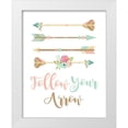 thumbnail image 1 of Robinson, Tamara 20x24 White Modern Wood Framed Museum Art Print Titled - Follow Your Arrow Boho, 1 of 4
